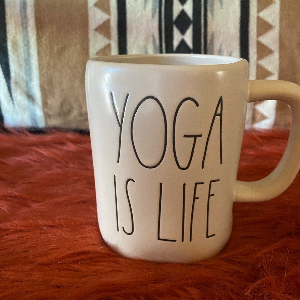Rae Dunn Yoga is Life mug